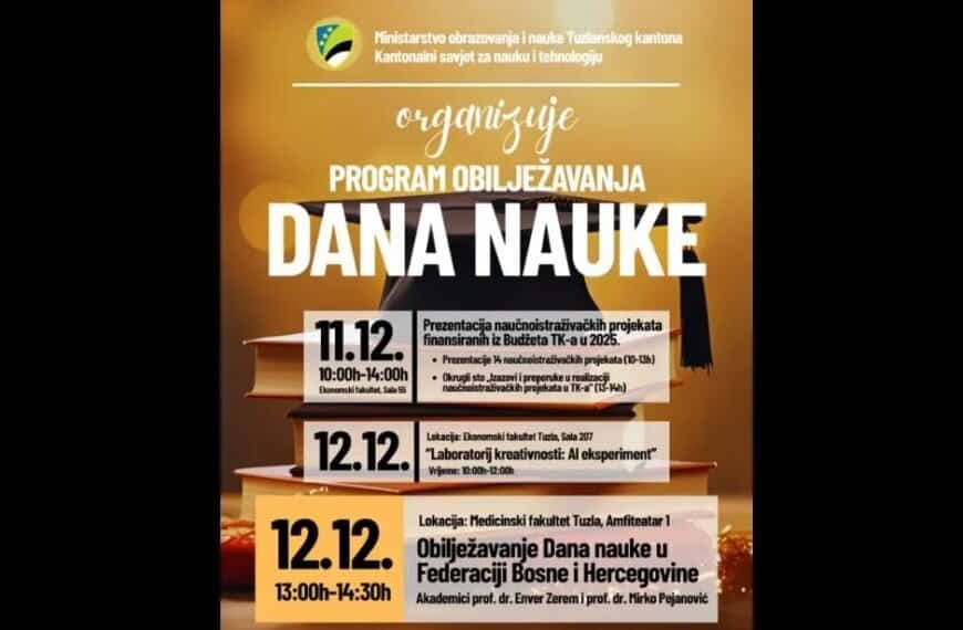 Dani nauke u Tuzlanskom kantonu: Prezentacije projekata, AI radionica i stručna predavanja