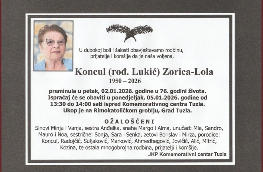 In memoriam, Zorica Koncul