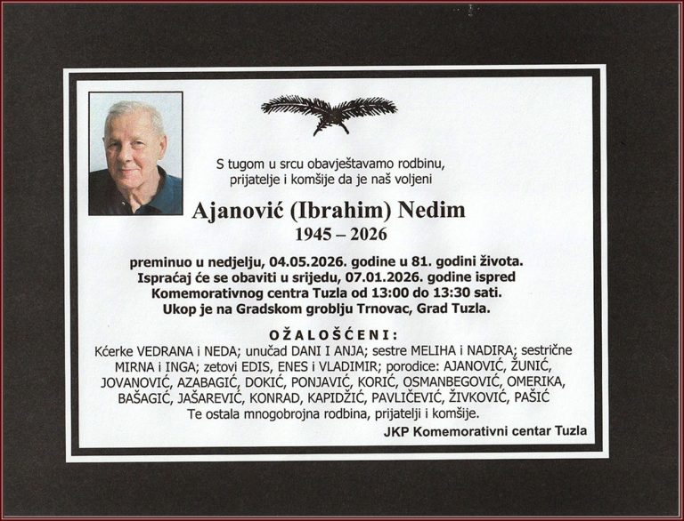 In memoriam, Nedim Ajanovic