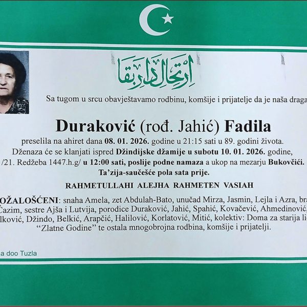 In memoriam, Fadila Durakovic