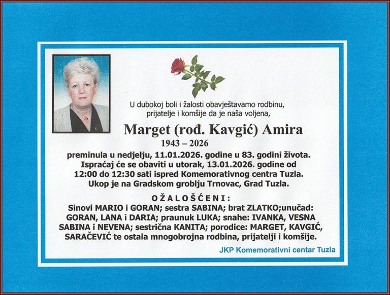 In memoriam, Amira Marget
