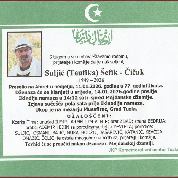 In memoriam, Sefik Suljic - Cicak