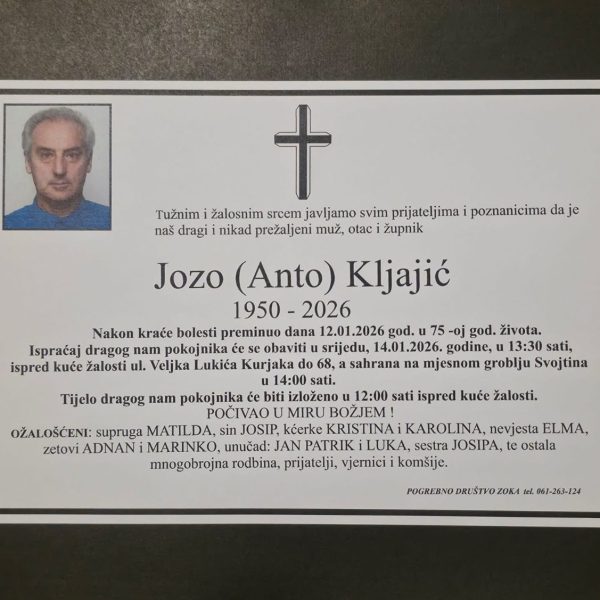 In memoriam: Jozo (Ante) KLJAJIĆ