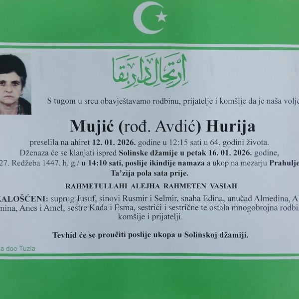 In memoriam: Muzafera-Zafka HADŽIMUSTAFIĆ, Hurija MUJIĆ, Rukija BEGANOVIĆ, Nedžad BUDAKOVIĆ (Foto)