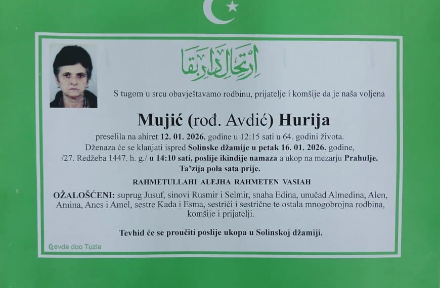 In memoriam: Muzafera-Zafka HADŽIMUSTAFIĆ, Hurija MUJIĆ, Rukija BEGANOVIĆ, Nedžad BUDAKOVIĆ (Foto)