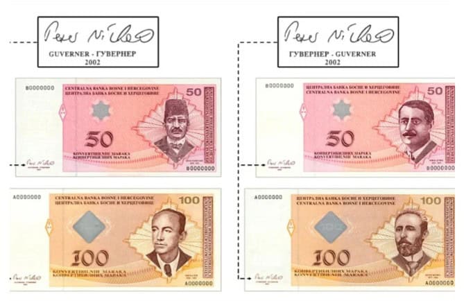 zamjenu novcanica km koje su izasle iz upotrebe od danas preuzinam a centralna banka bih