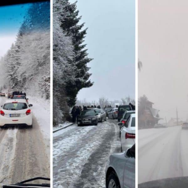 Usporen saobraćaj zbog snijega na brojnim dionicama, vozite oprezno