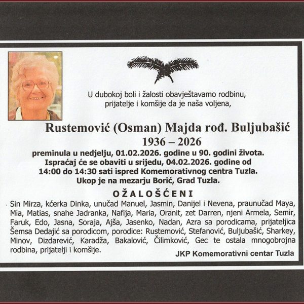 In memoriam, Majda Rustemovic