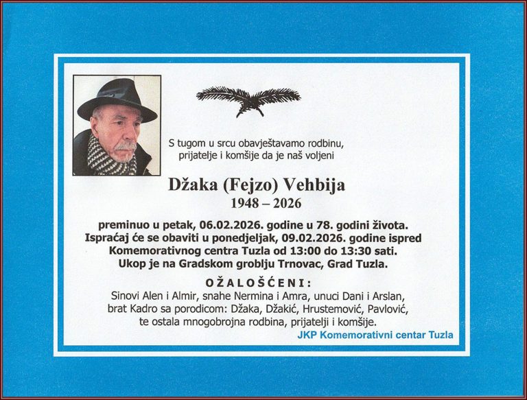 In memoriam, Vehbija Dzaka