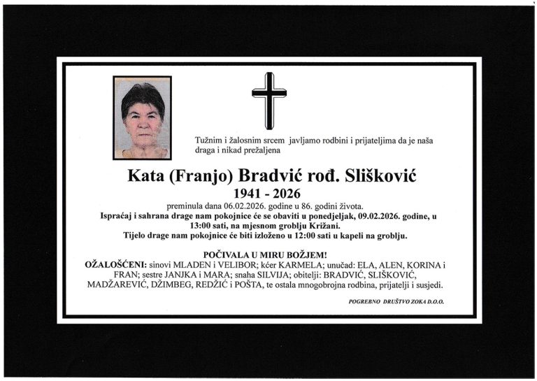 In memoriam, Kata Bradvic