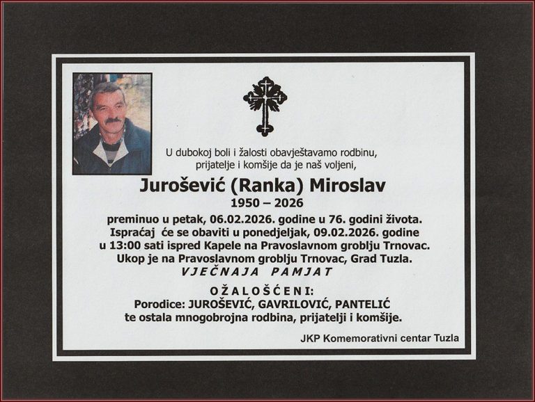 In memoriam, Miroslav Jurošević