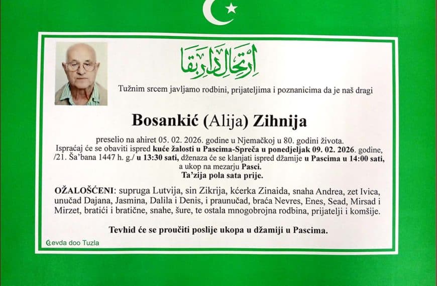 In memoriam - Zihnija Bosankic