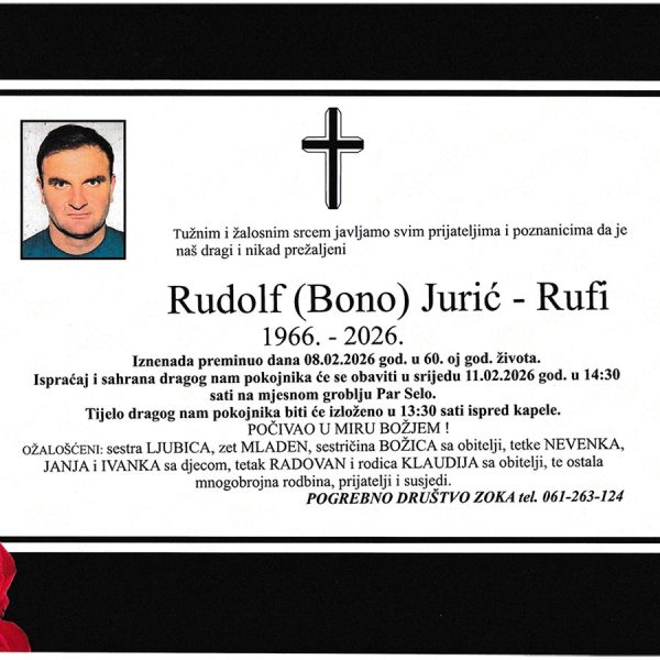 In memoriam, Rudolf Juric