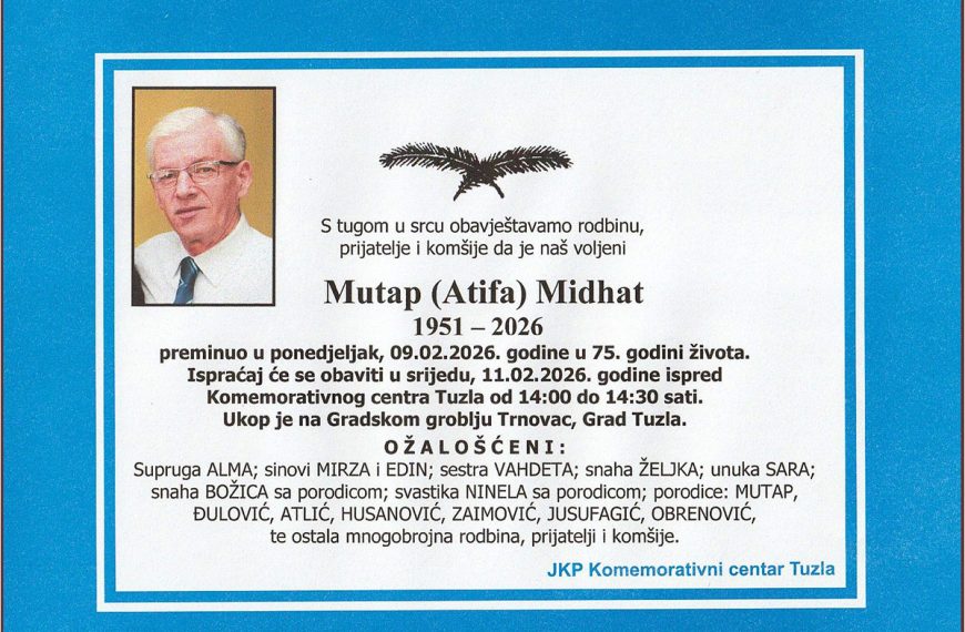 In memoriam, Midhat Mutap