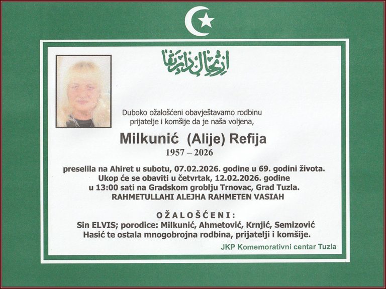 In memoriam, Milkunic