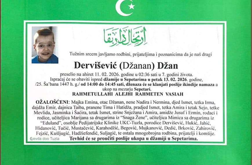In memoriam, Dzan Dervisevic