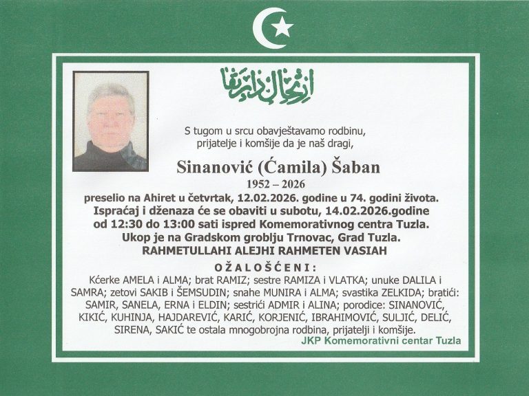 In memoriam, Sinanovic