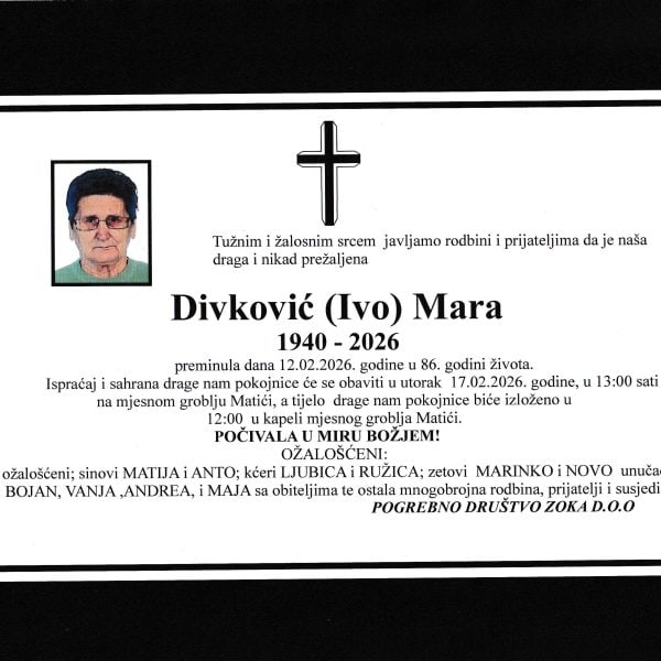 In memoriam, Divkovic