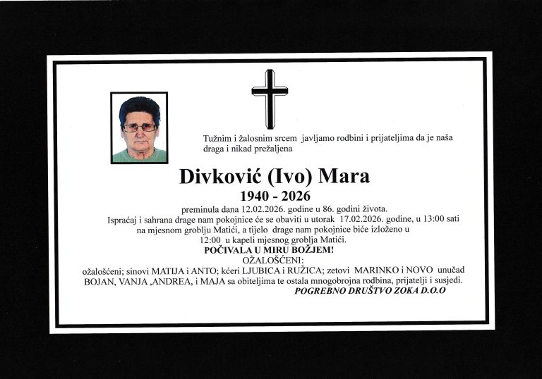 In memoriam, Divkovic