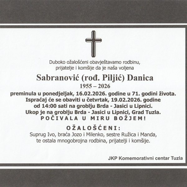 In memoriam, Sabranovic