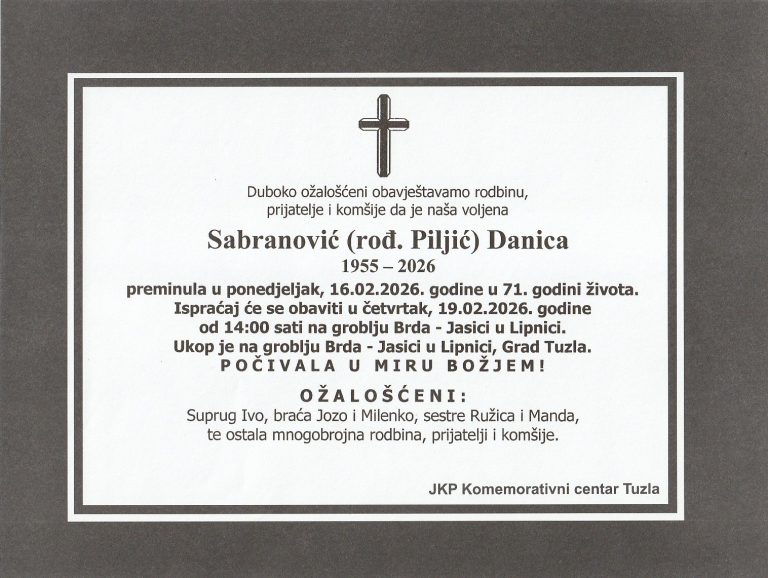 In memoriam, Sabranovic