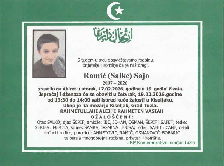 In memoriam, Sajo Ramic