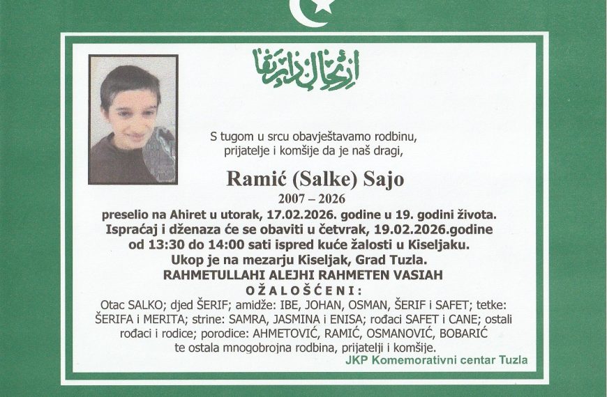In memoriam, Sajo Ramic