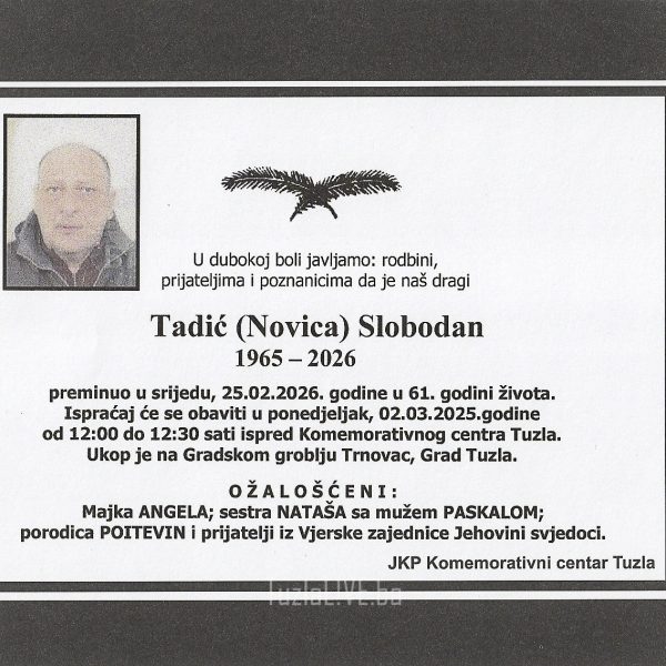 In memoriam, Tadic