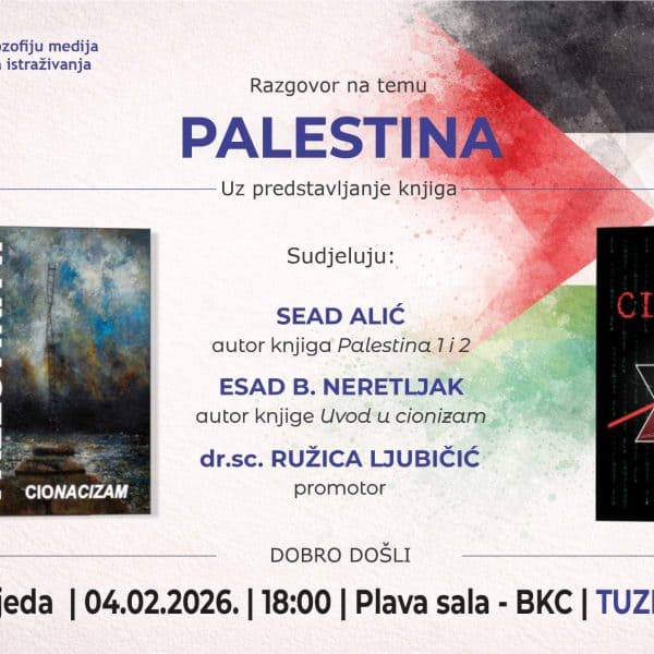 BKC Tuzla domaćin razgovora o Palestini uz promociju novih izdanja