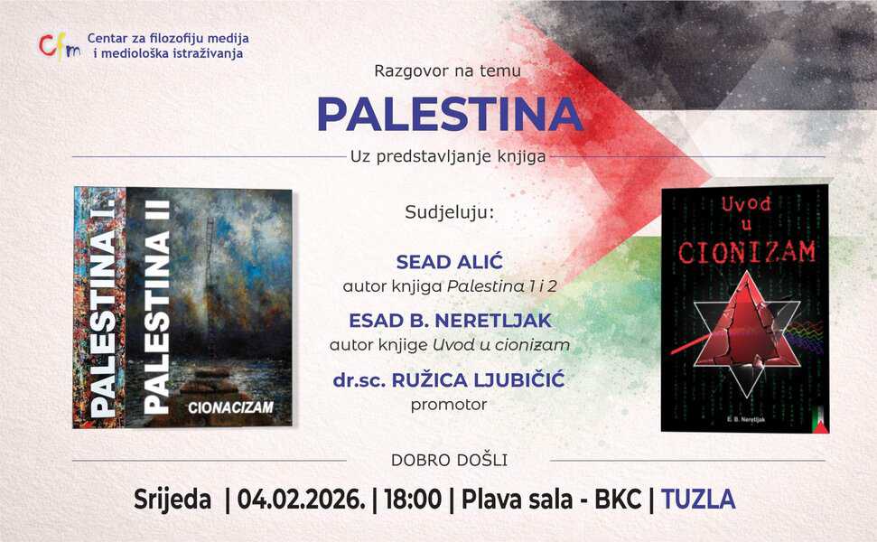 BKC Tuzla domaćin razgovora o Palestini uz promociju novih izdanja