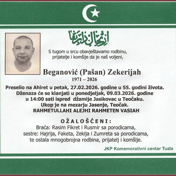 In memoriam, Beganovic