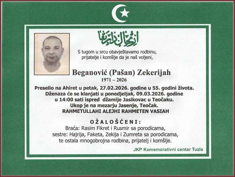 In memoriam, Beganovic