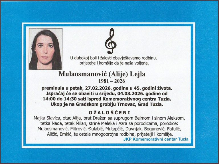 In memoriam, Mulaosmanovic