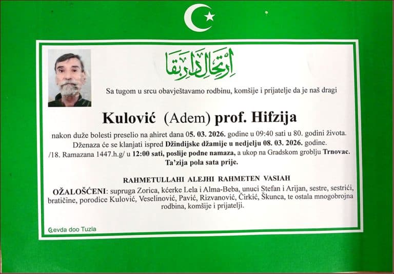 In memoriam, Hifzija Kulovic