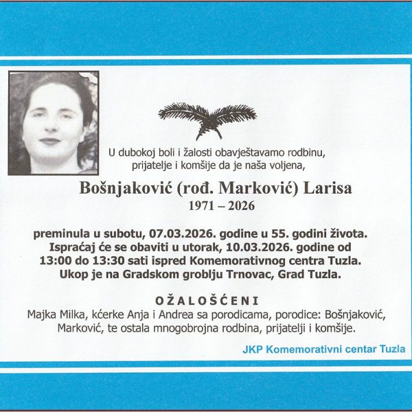 In memoriam, Bosnjakovic