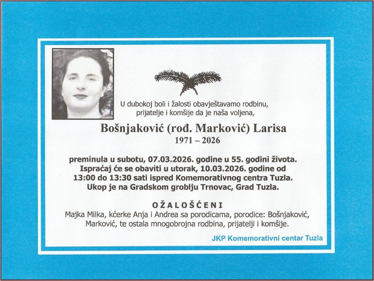 In memoriam, Bosnjakovic