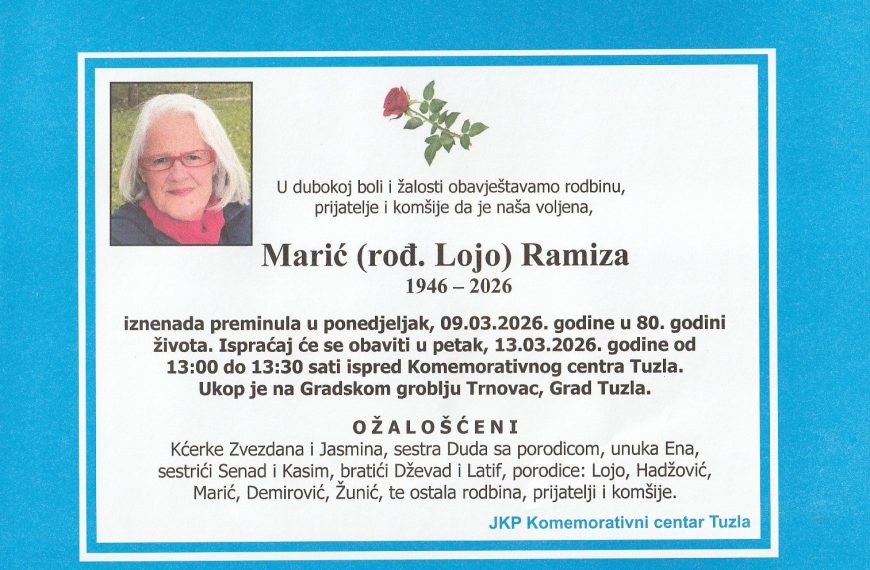 In memoriam, Ramiza Marić
