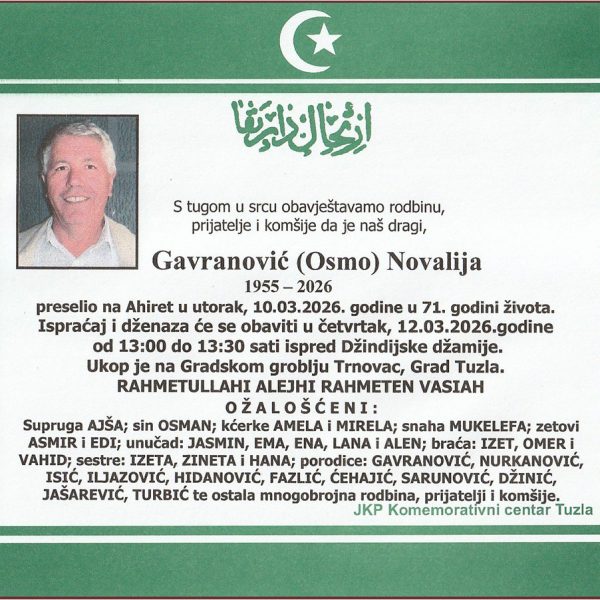 In memoriam, Gavranovic