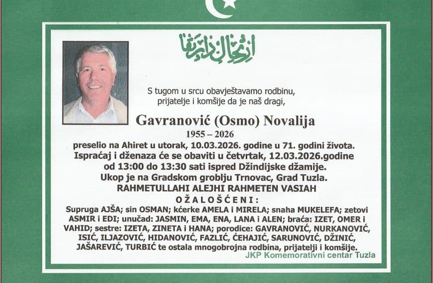 In memoriam, Gavranovic