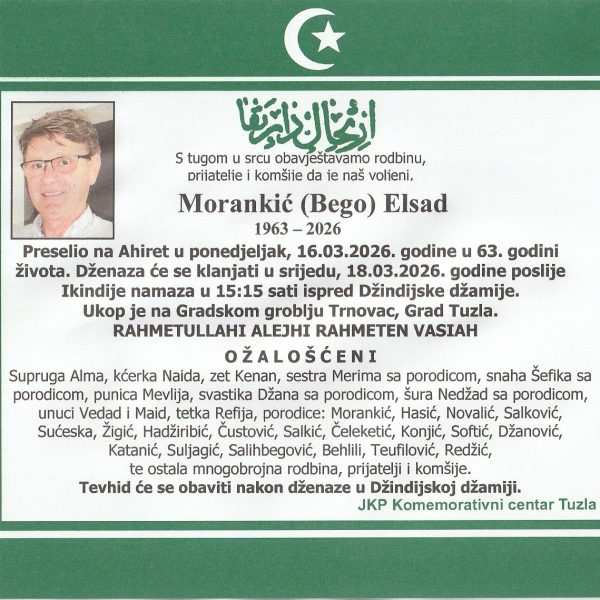 In memoriam, Elsad Morankic