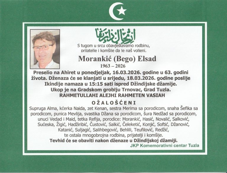 In memoriam, Elsad Morankic