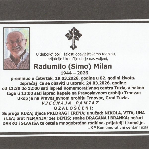 In memoriam, Radumilo
