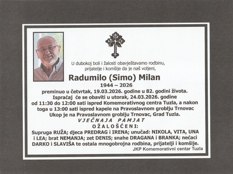 In memoriam, Radumilo