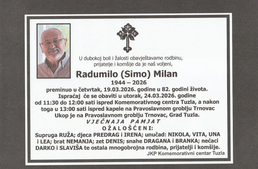 In memoriam, Radumilo