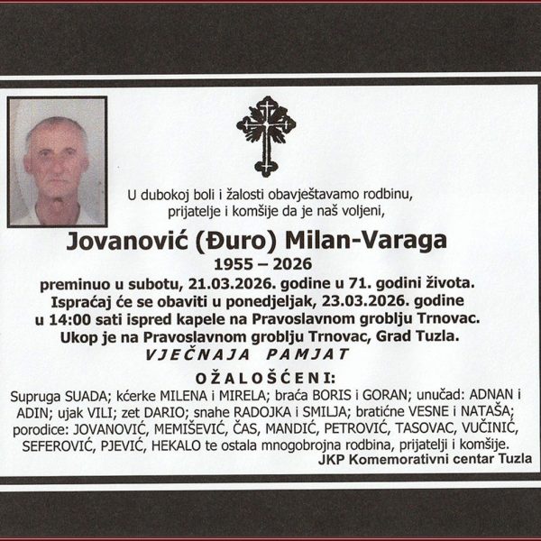 In memoriam, Jovanovic