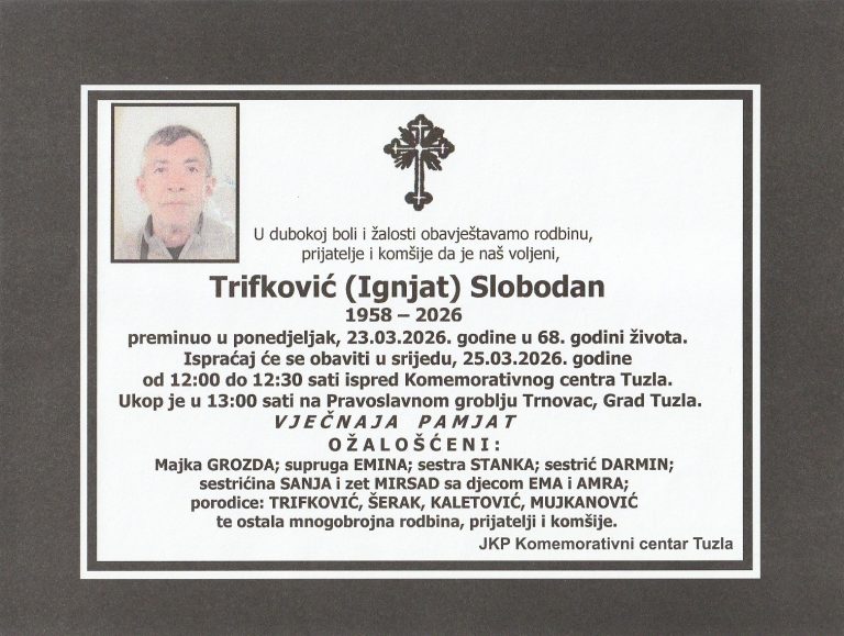 In memoriam, Trifkovic