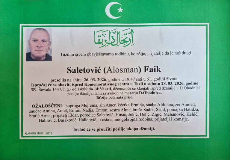 In memoriam, Saletovic