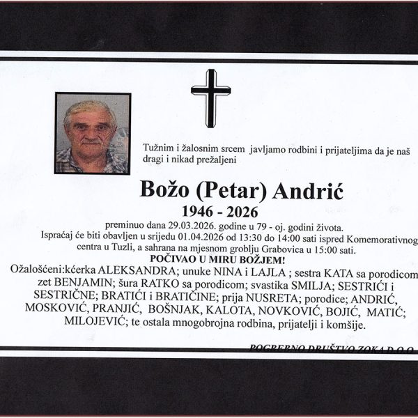 In memoriam, Bozo Andric