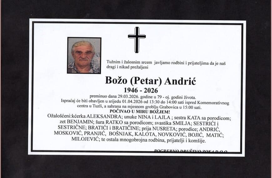 In memoriam, Bozo Andric