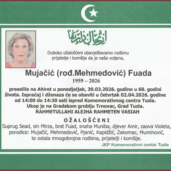 In memoriam, Fuada Mujacic